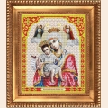Рисунок на ткани бисером БЛАГОВЕСТ "Пресвятая Богородица Достойно есть" 20х25 см